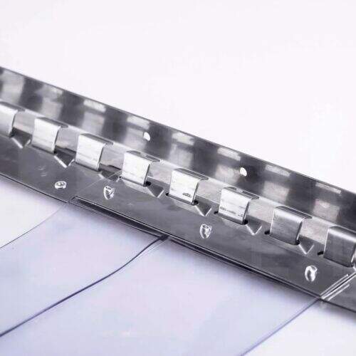 trilho com pendurais cortina de pvc flexivel rebiplast